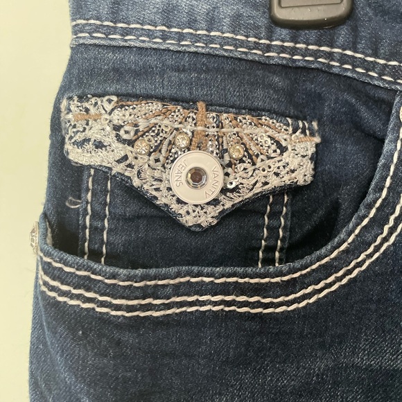 Vanity Dark Blue Women's Capri  jeans - Picture 2 of 12